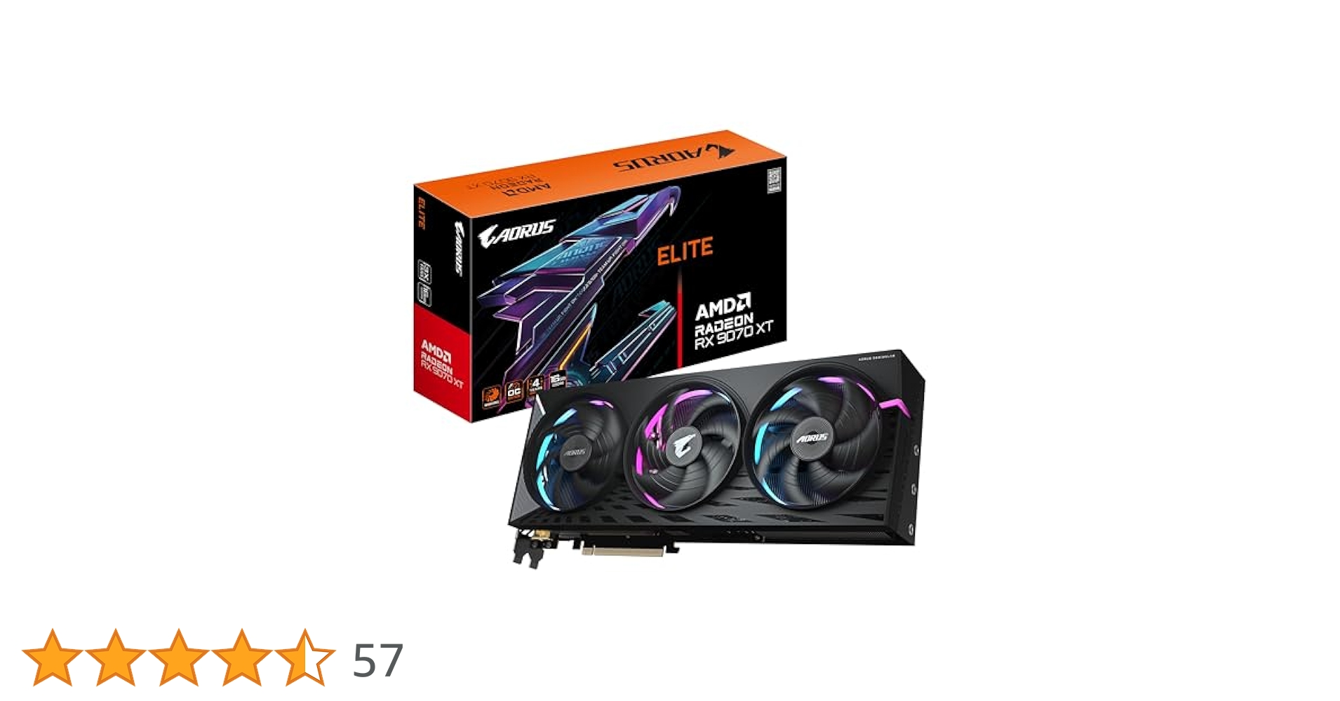 Amazon | Gigabyte AORUS Radeon RX 9070 XT ELITE 16G
